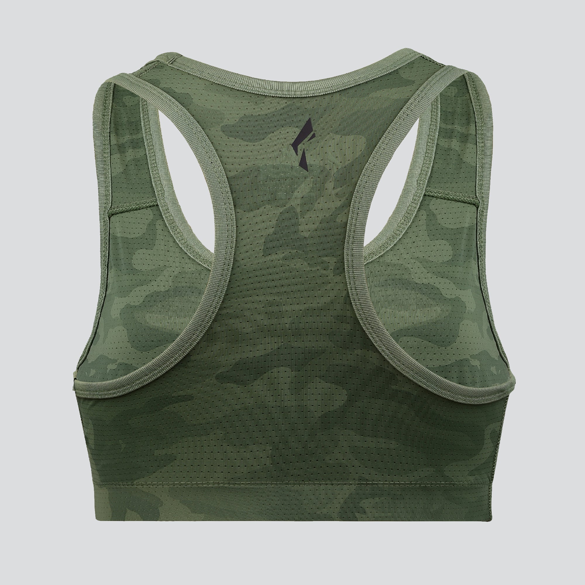 Women's Camo Sports Bra, Support for Yoga Gym - Green