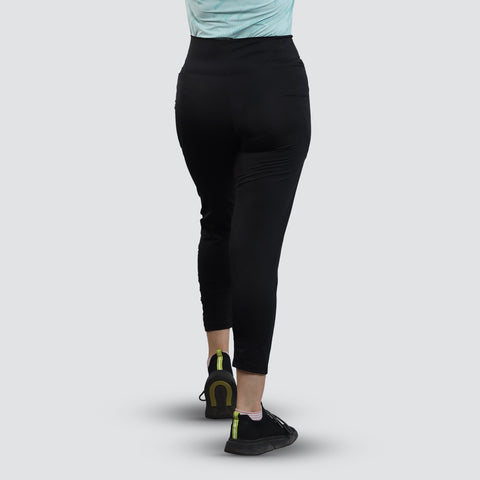 Women’s Yoga Pants, Workout Running Athletic Leggings - Black