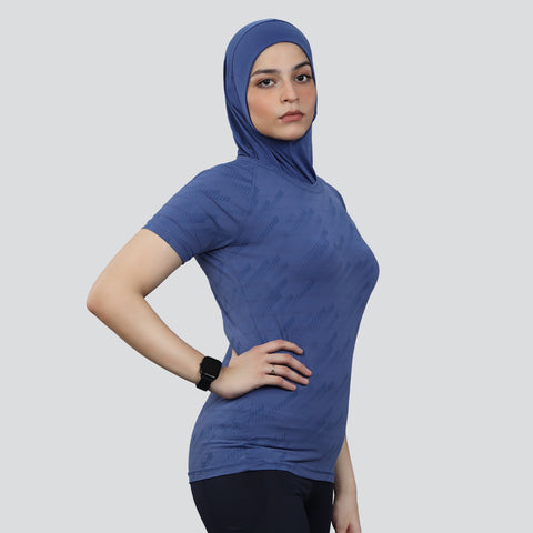 Women's Flex Fit Breathable Activewear T-Shirt - Royal Blue
