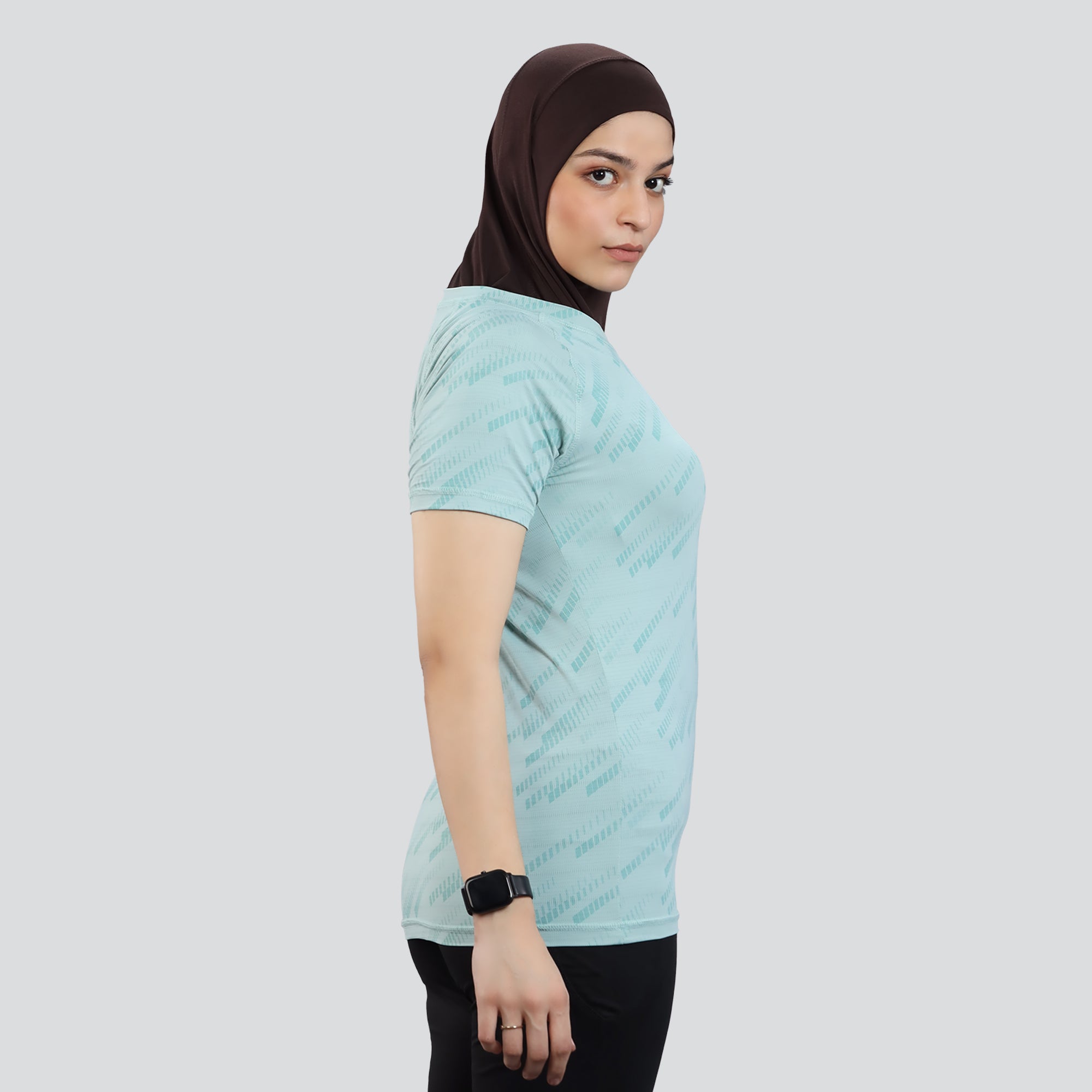 Women's Flex Fit Breathable Activewear T-Shirt - Sea Green
