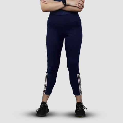 Women’s Yoga Pants, Workout Running Athletic Leggings - Navy Blue