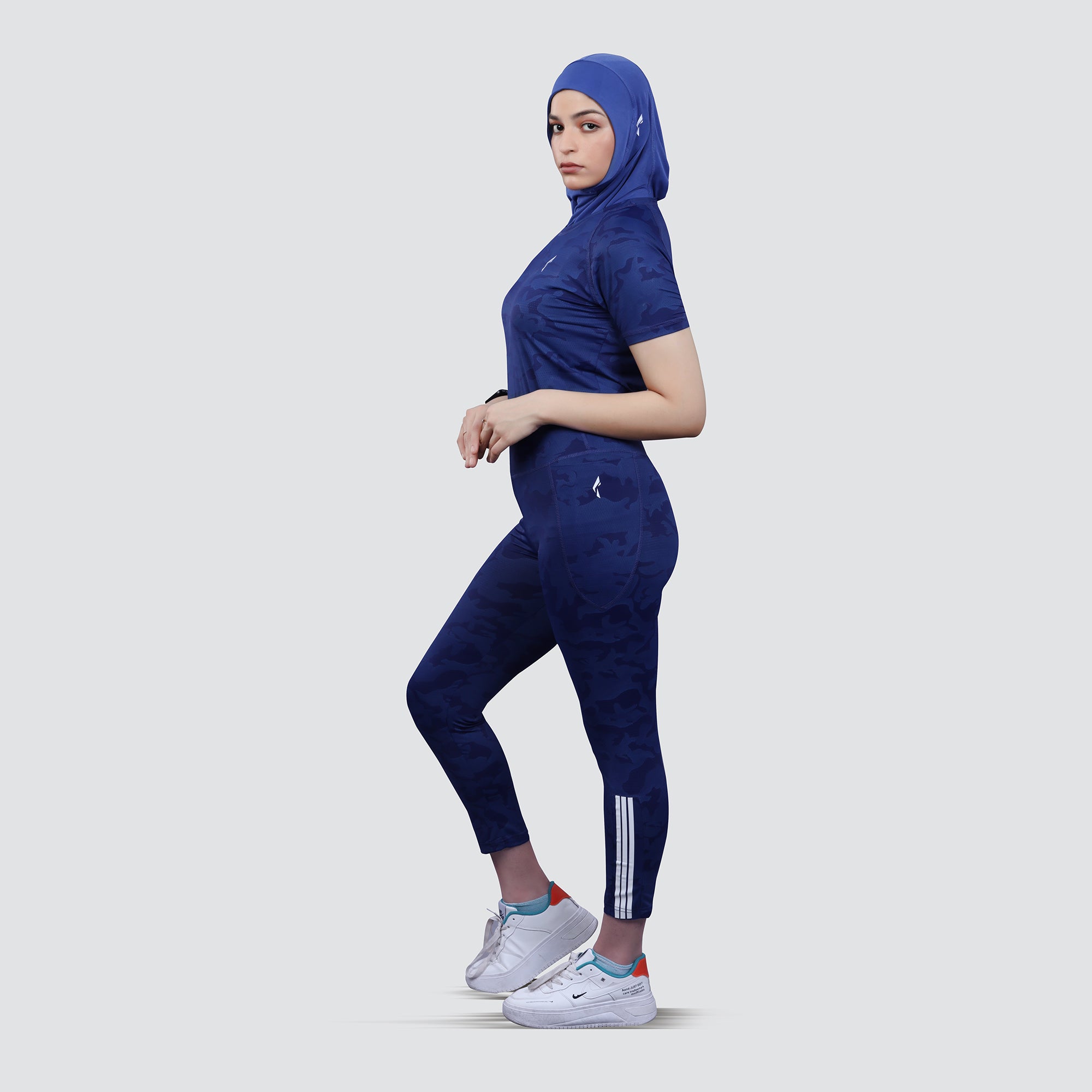 Women’s Camo Activewear Tracksuit- Blue