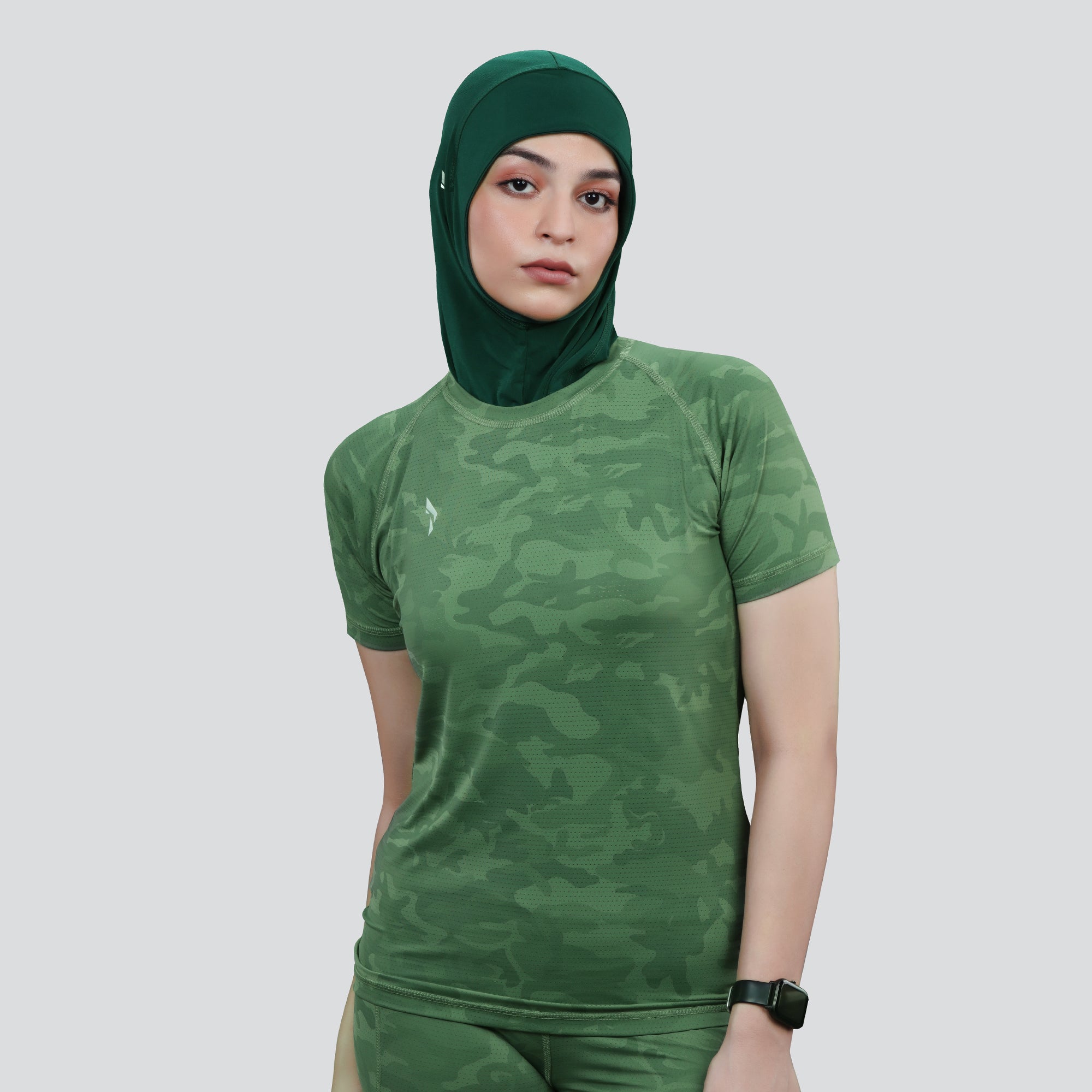 Women’s Camo Activewear Breathable T-Shirts - Camo  Lime Green