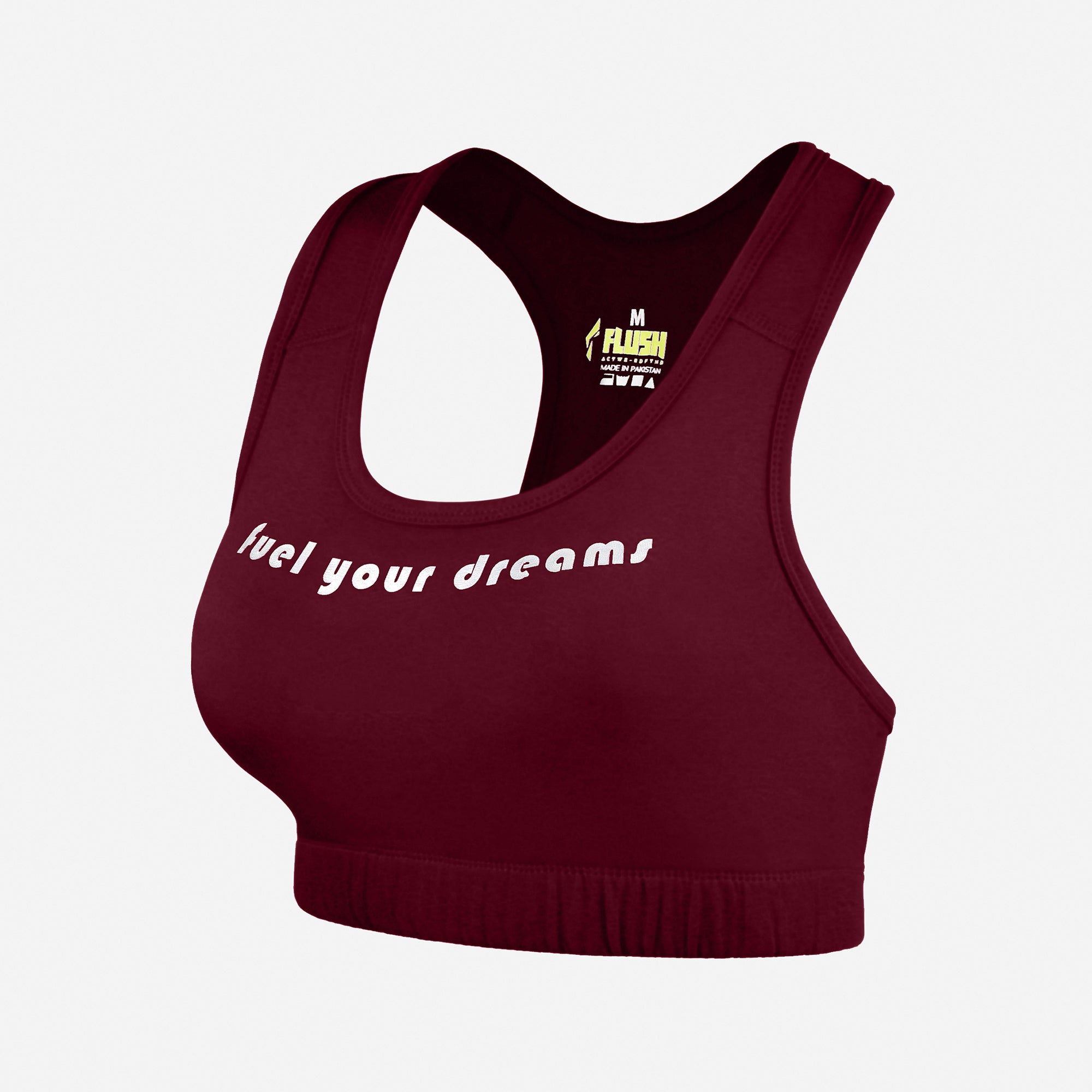 Women's Seamless Sports Bra, Support for Yoga Gym - Maroon