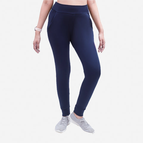 Women’s Joggers Pants, Workout Yoga Athletic Leggings - NavyBlue
