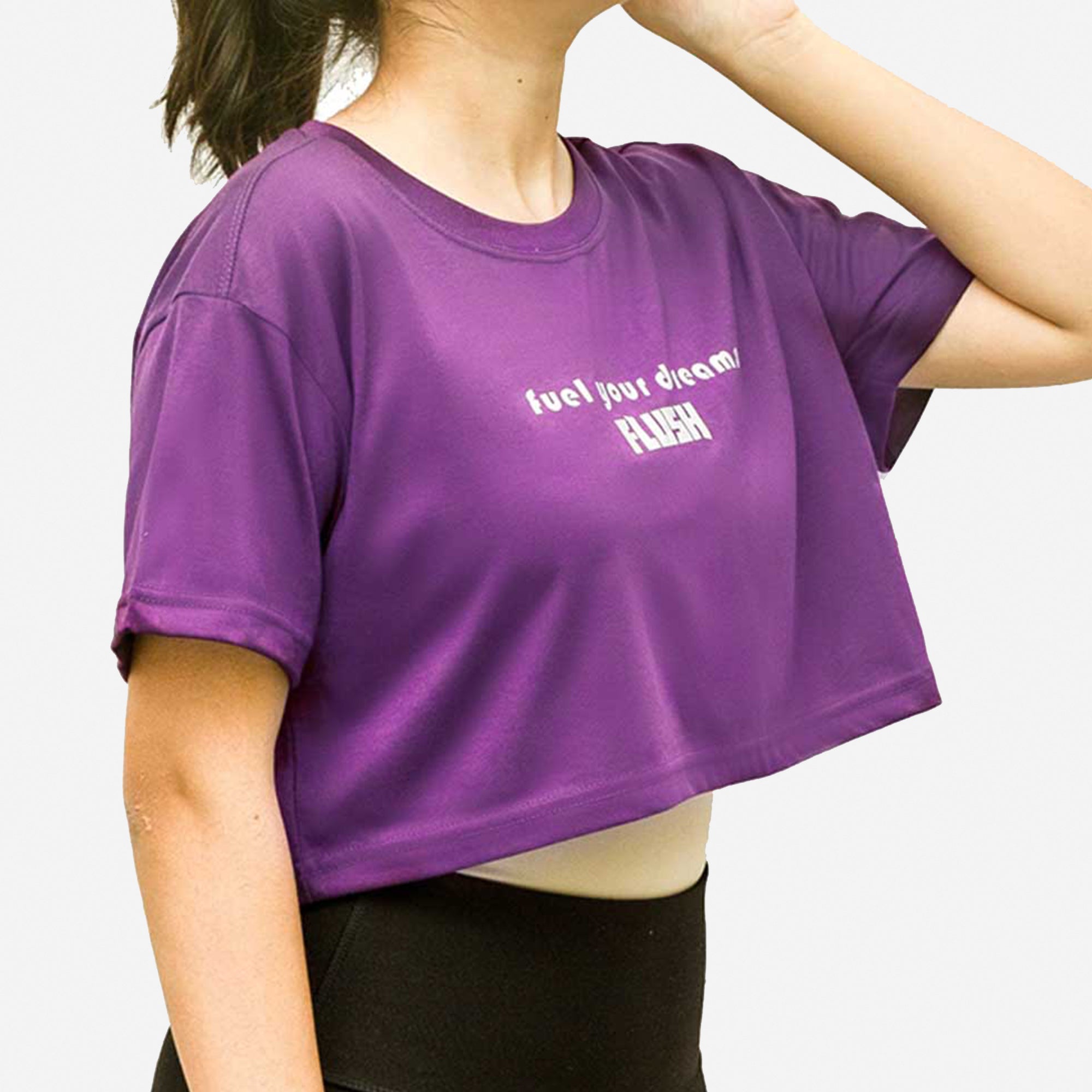Women’s Yoga Crop Top Loose Fit Short Sleeve