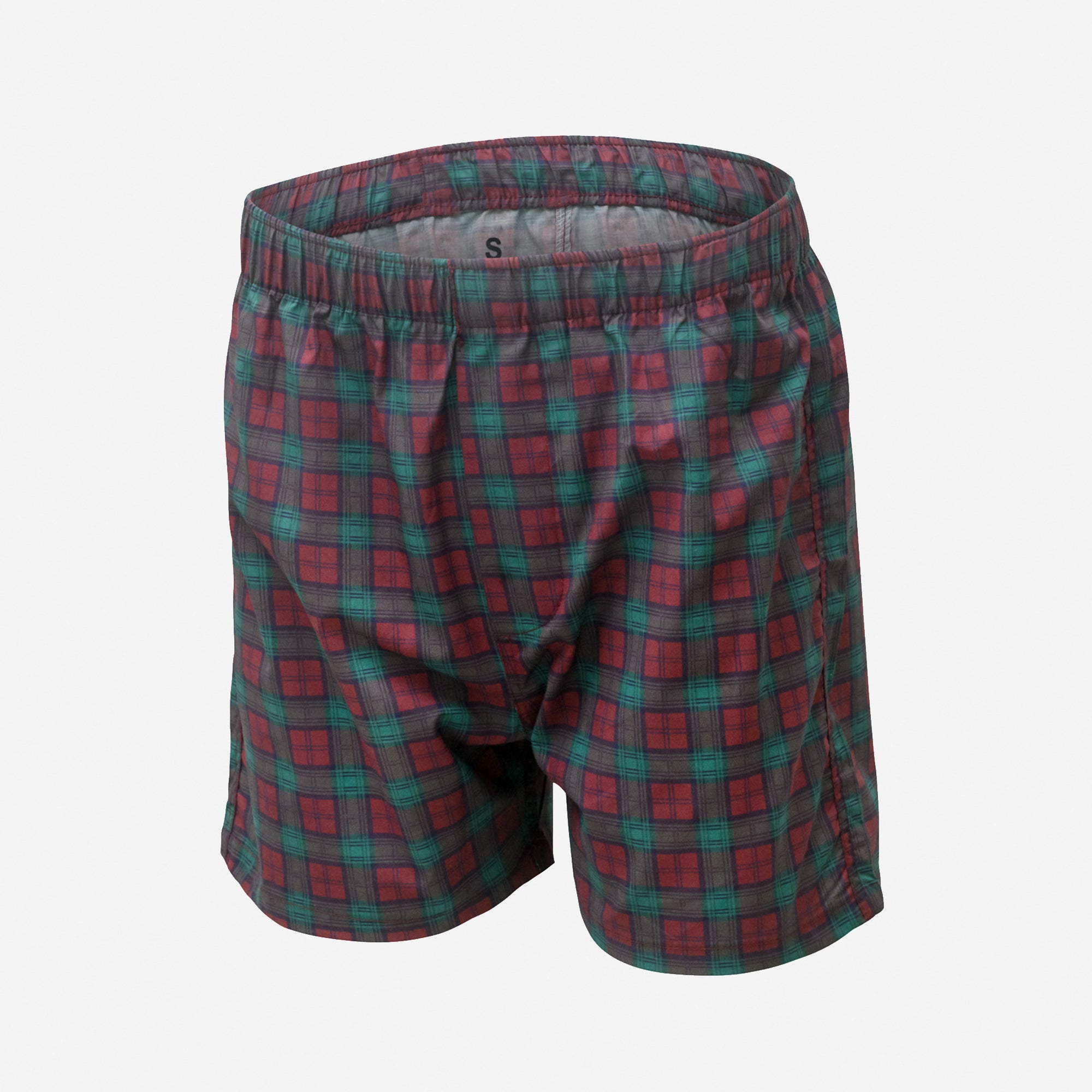 Men's 100% Cotton Boxer Shorts Waistband Check Print Boxers -Pack of 4