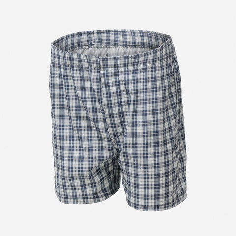 Men's 100% Cotton Boxer Shorts Waistband Check Print Boxers -Pack of 2 