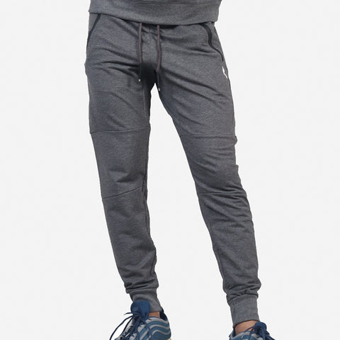 French Terry Trousers For Sports Casual Fitness Jogging - Charcoal
