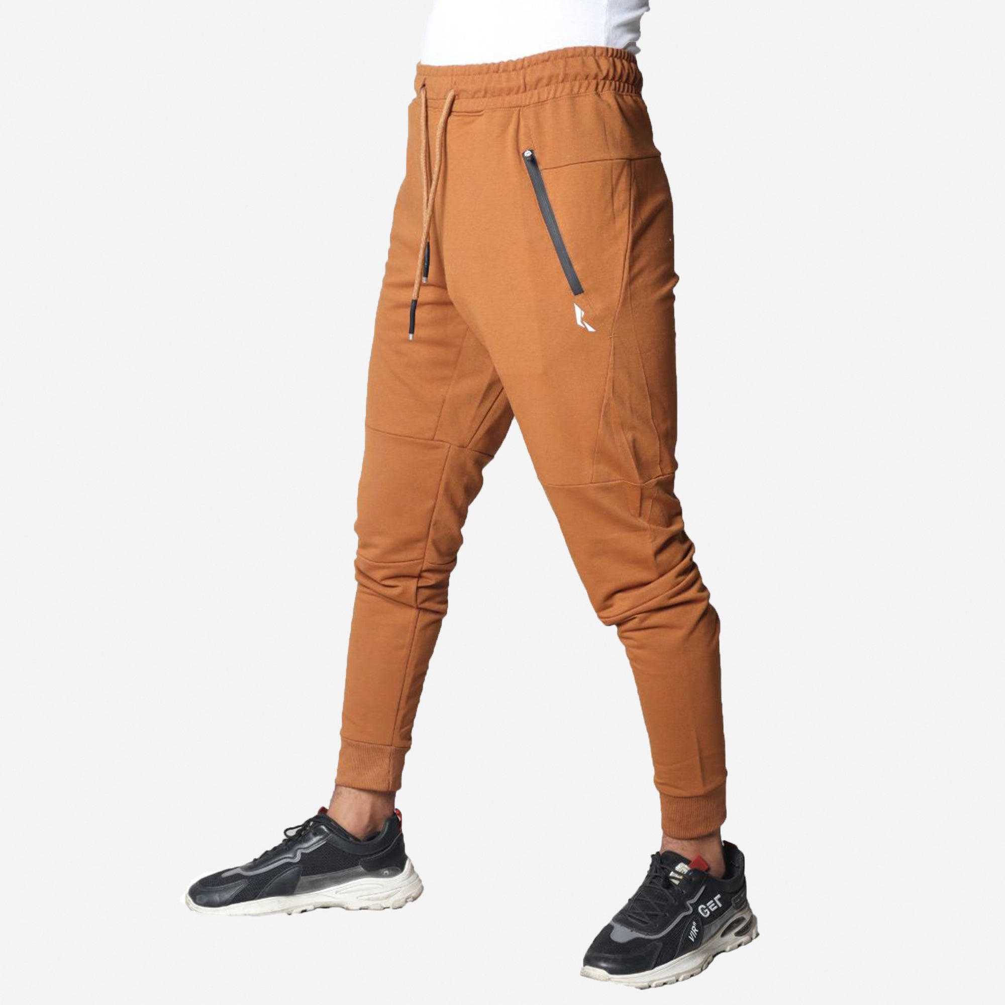 French Terry Trousers For Sports Casual Fitness Jogging - Caramel
