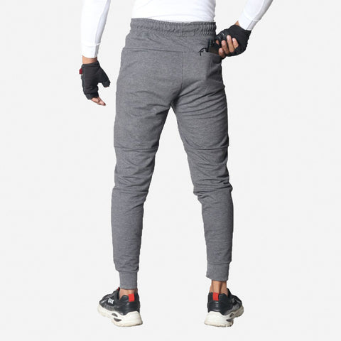 French Terry Trousers For Sports Casual Fitness Jogging - Charcoal